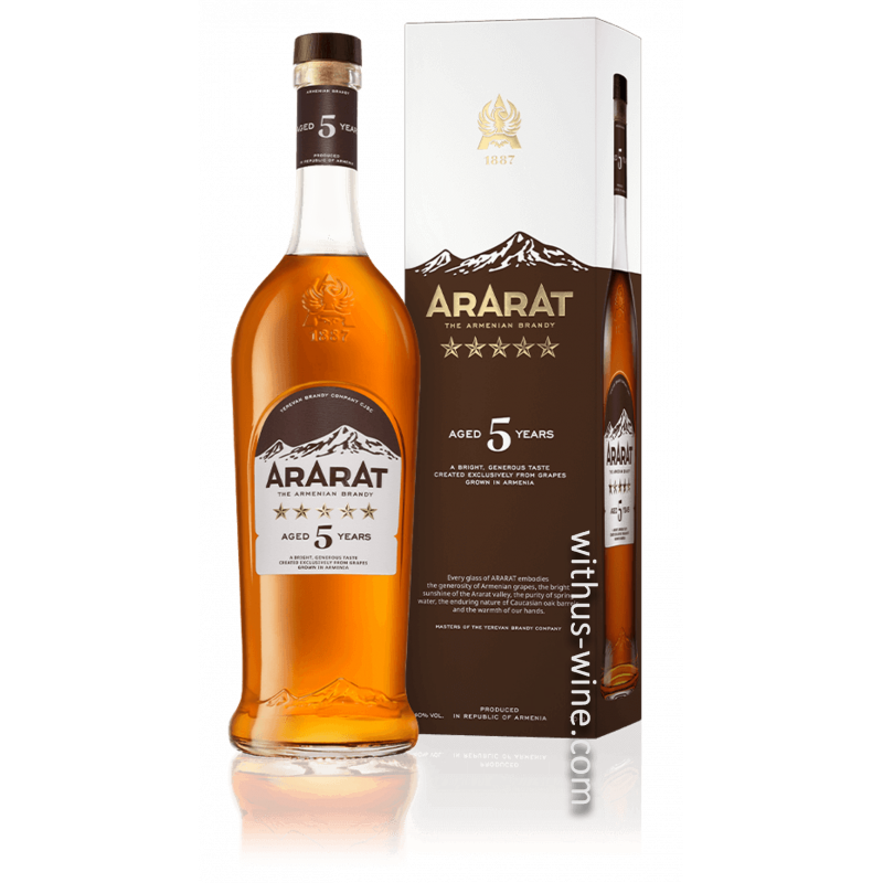 ARARAT Brandy 5 ans 500 ml, 40% alc.