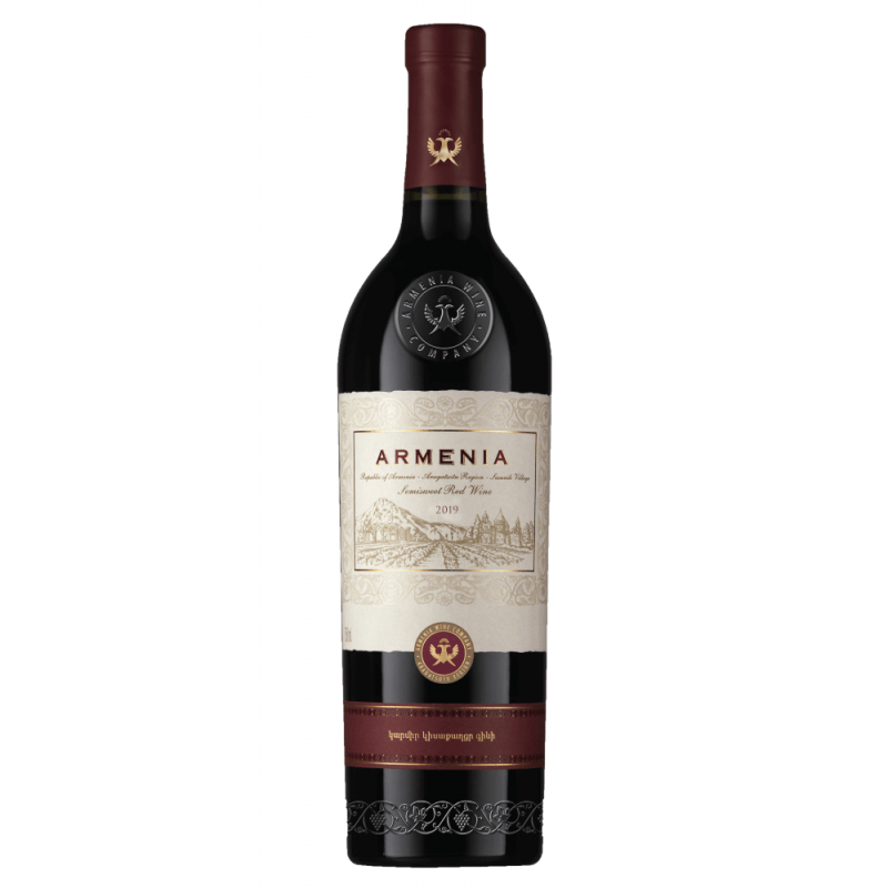 Armenia red semisweet wine 750 ml